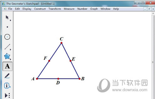 几何画板怎么将三角形分成面积相等四部分 操作方法介绍